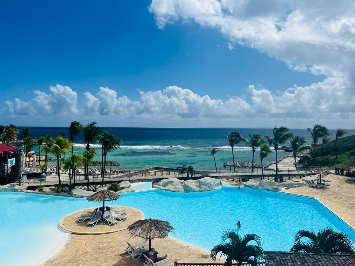 Studio Vue Mer Piscine Plage Kaz Punch Manganao Chez Julie Сен-Франсуа Екстер'єр фото